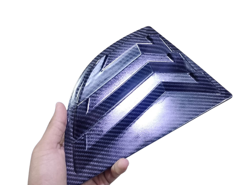 Honda Civic Reborn 2008 Carbon Fiber Mugen Design Quarter Glass Louver (Pair) view 3