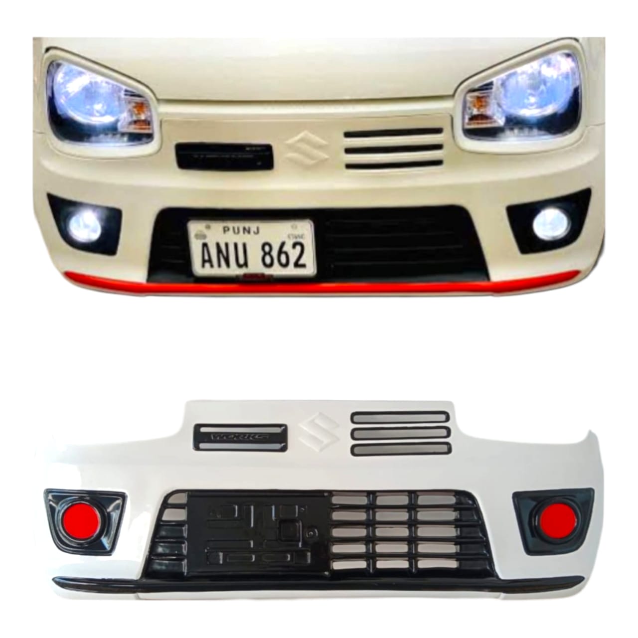 Suzuki Alto Front Bumper TRD | Premium Fiber Material Sporty Design