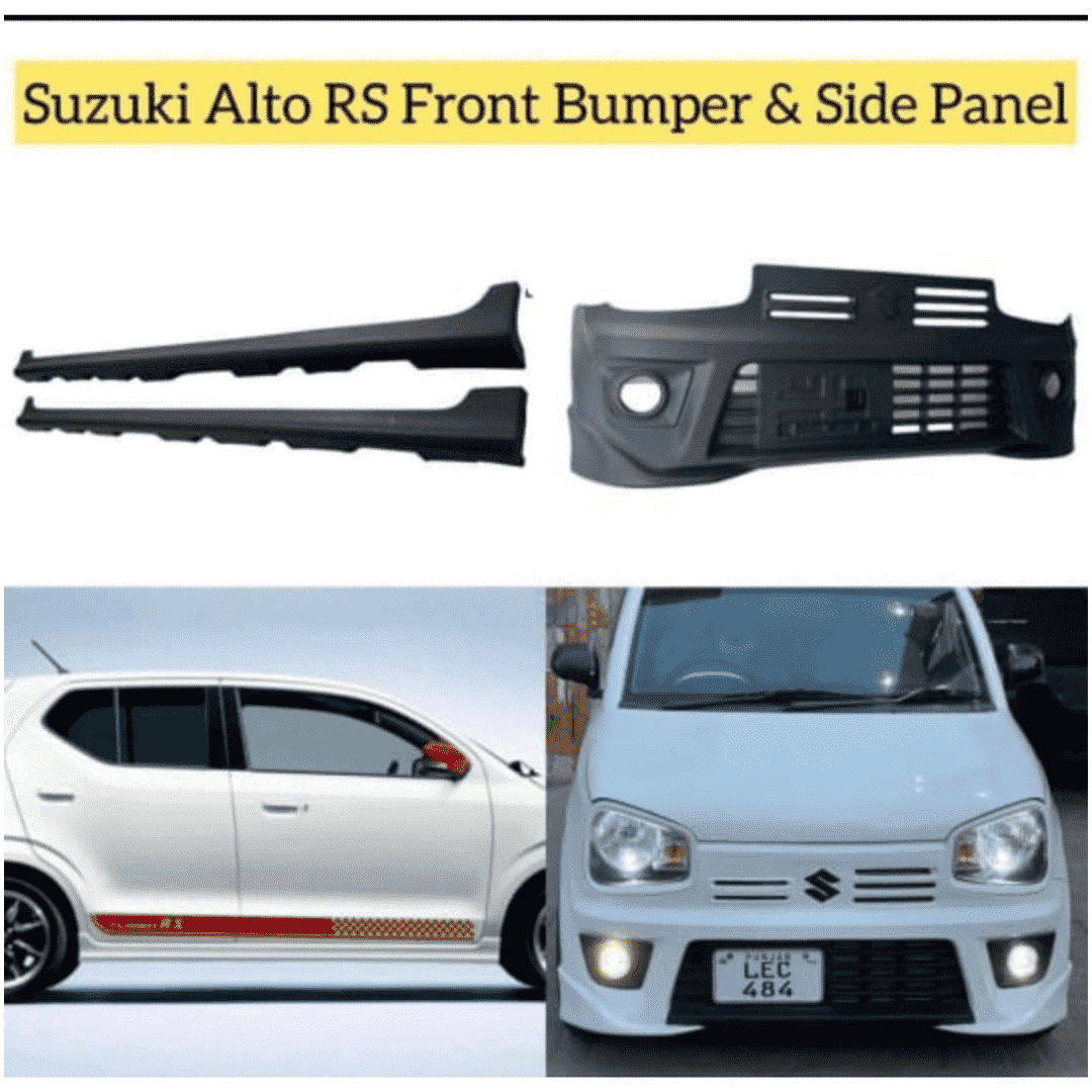 Suzuki Alto Front Bumper with Canards and Side Skirt Panels | Premium Fiber Body Kit