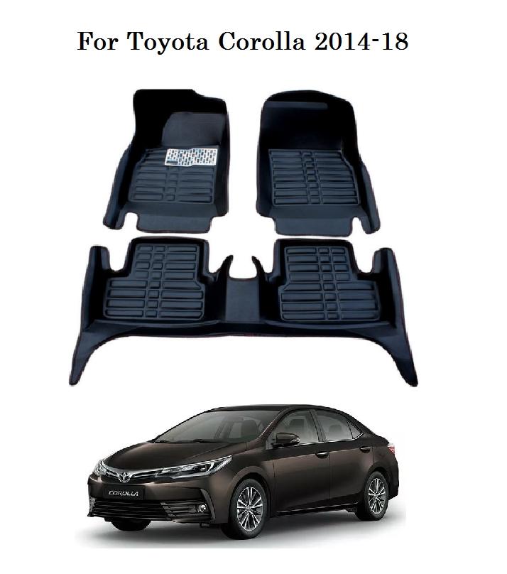 5D Floor Mat Set Corolla Black / Beig