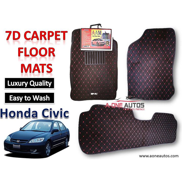 Honda Civic 2005 7D Luxury Carpet Floor Mat Set