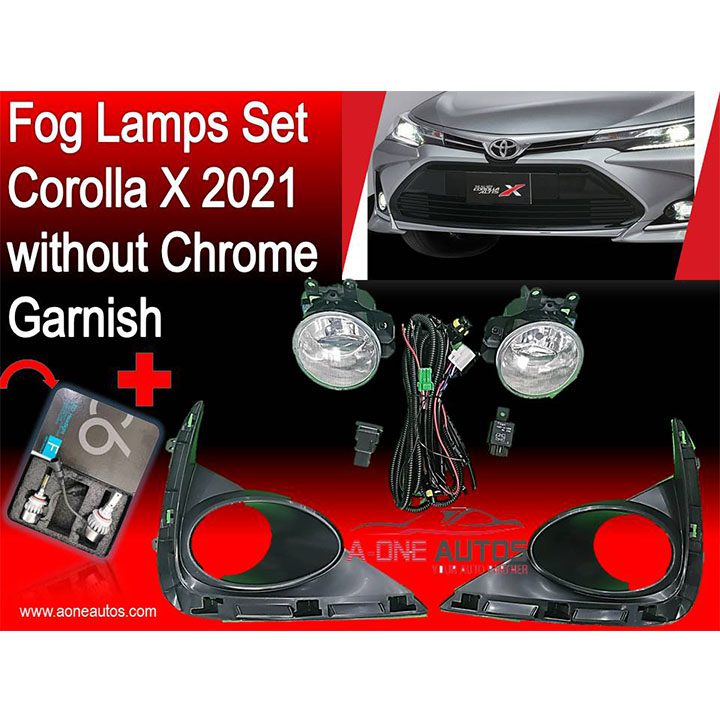 Toyota Corolla X Fog Lamps Set with LED Lights Set H11