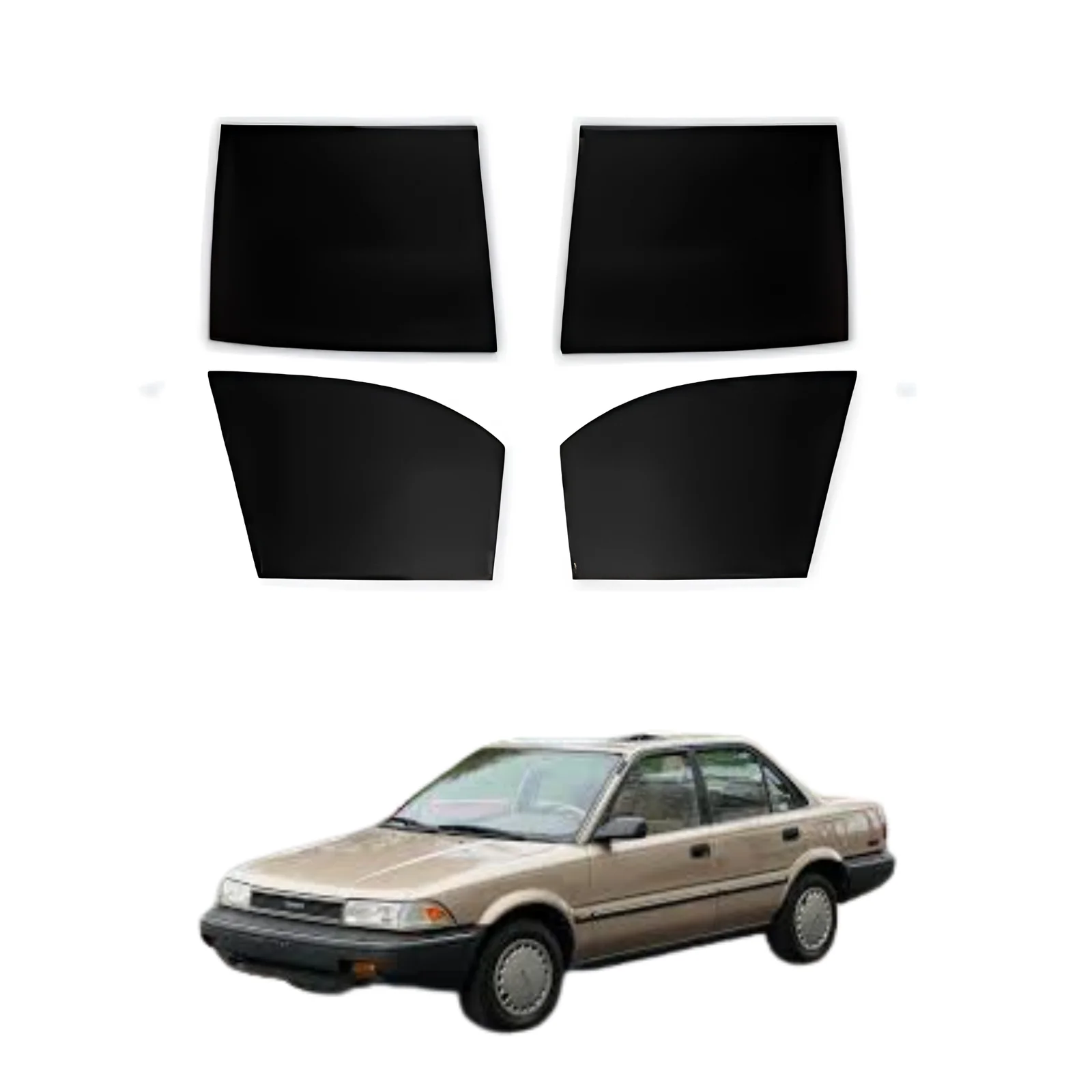 Toyota Corolla 1988-1992 Flexible Foldable Window Sun Shades