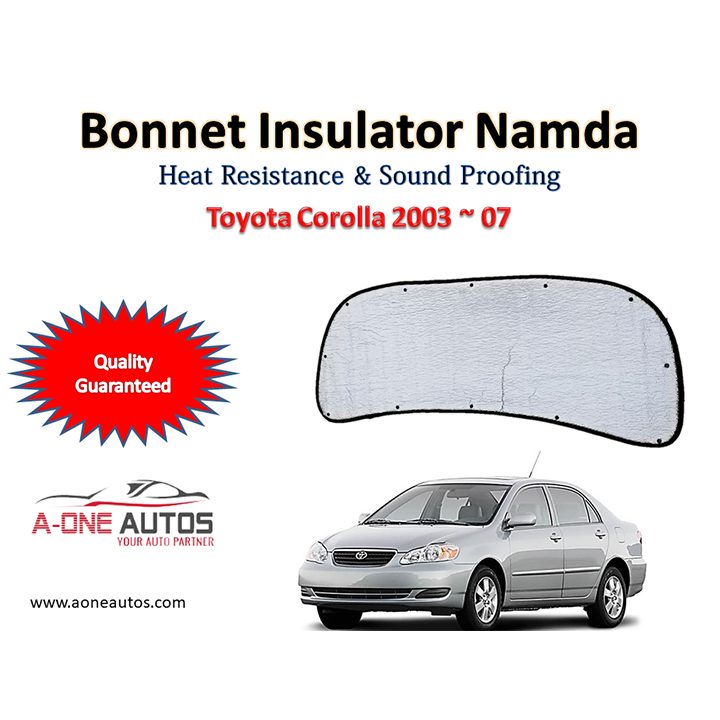 Toyota Corolla 2005 – Bonnet Insulator Sheet for Heat Resistance & Sound Proofing