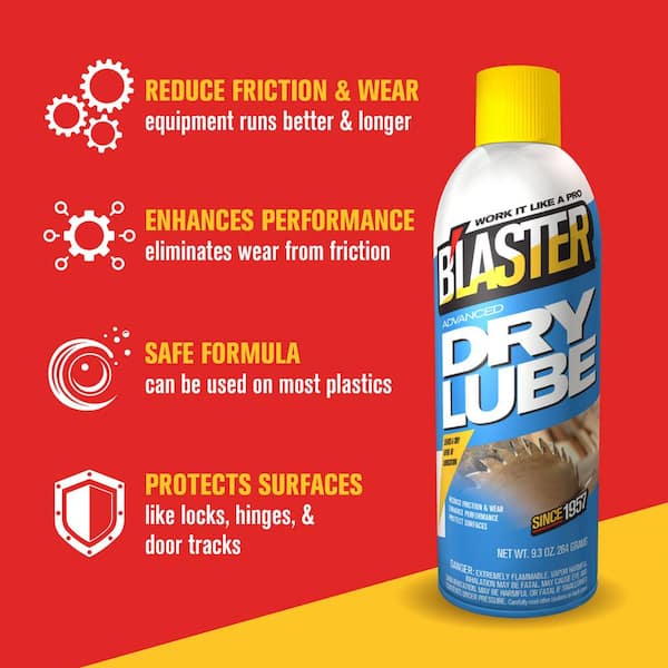 BLASTER Dry Lube – Clean Dry Lubrication for Locks, Hinges & Moving Parts