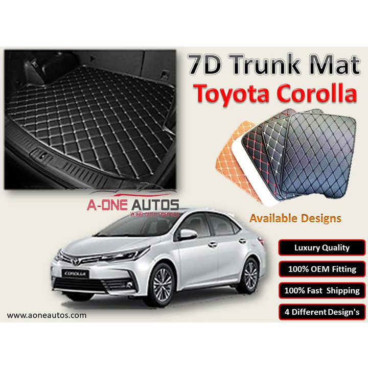 7D Trunk Mat Luxury Quality Toyota Corolla