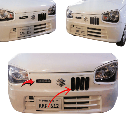 Front Grill Suzuki Alto | Carbon Fiber | Tape Fitting -5pcs view 3