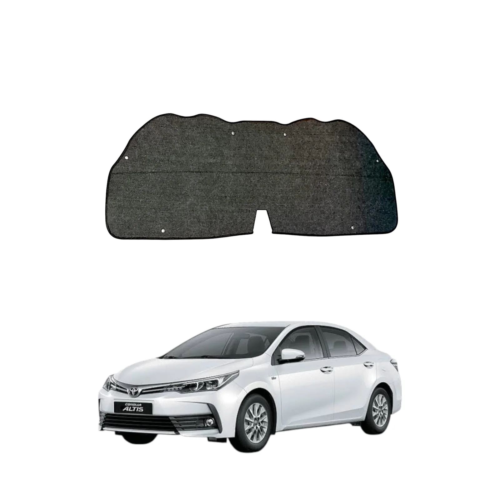 Toyota Corolla 2015-22 Bonnet Insulator Namda with Clips Premium view 5