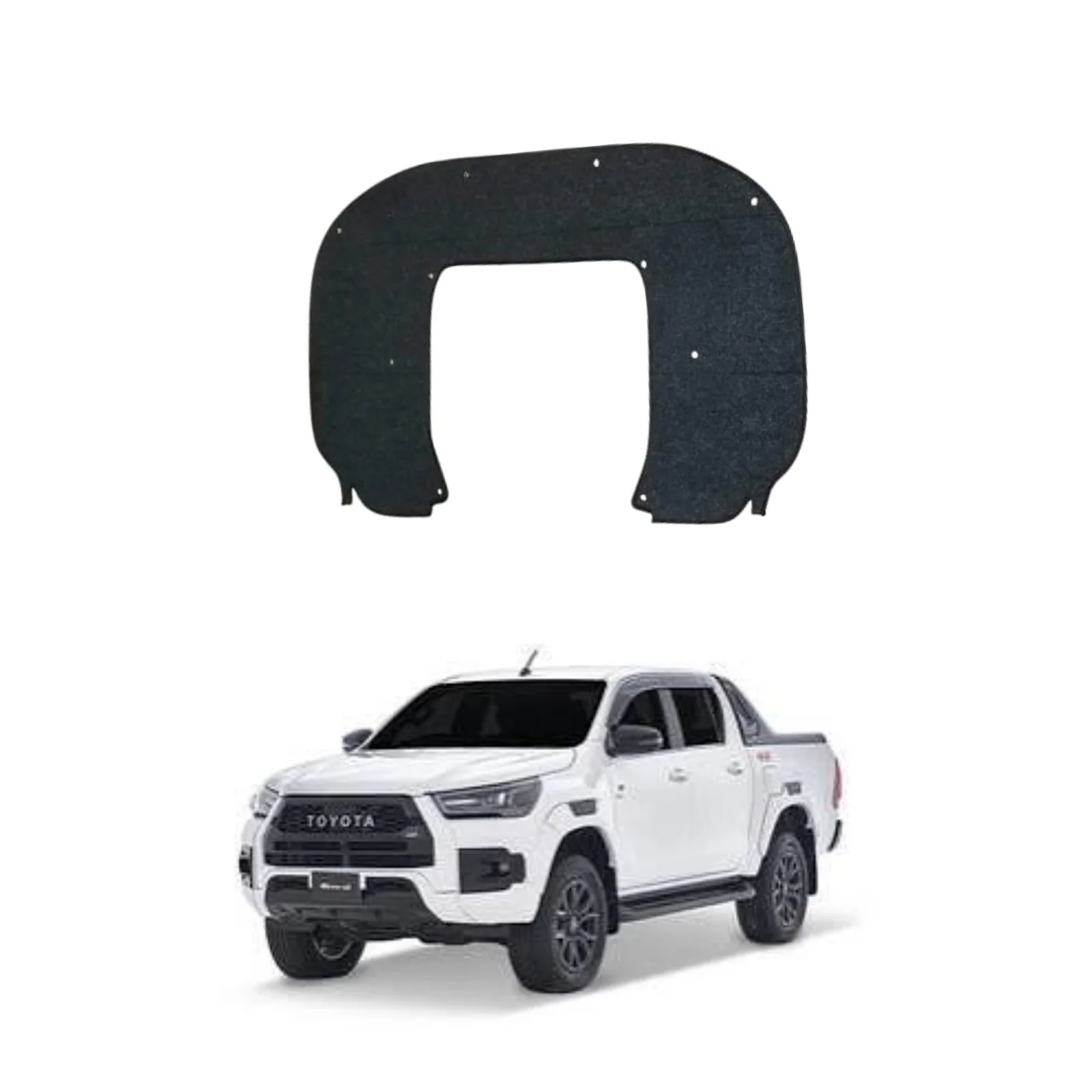 Toyota Hilux Revo Turbo Bonnet Insulator Namda 5mm with Clips