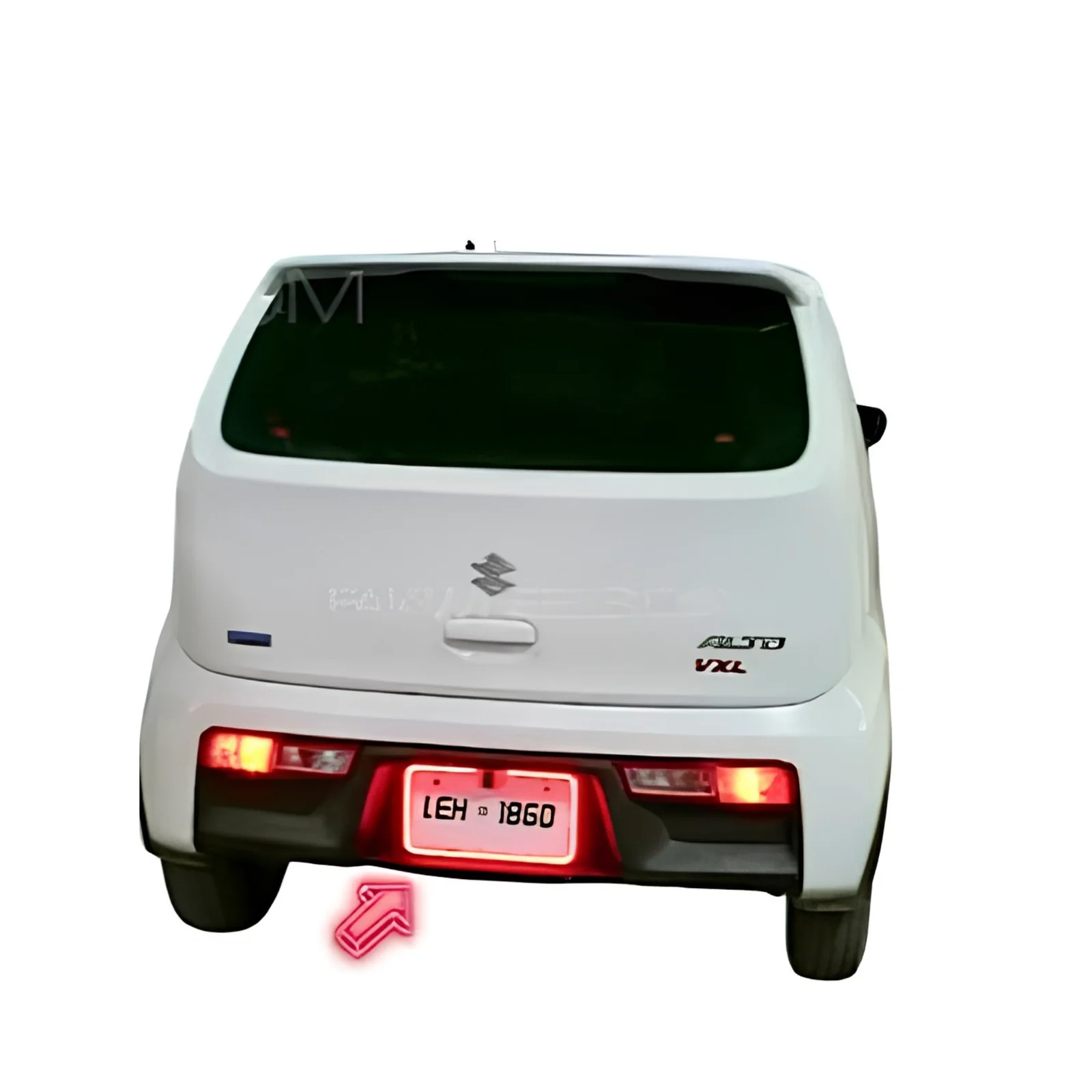 Universal Red TRP Neon LED Car Number Plate Frame with Camera Fitting Option 1pc view 4