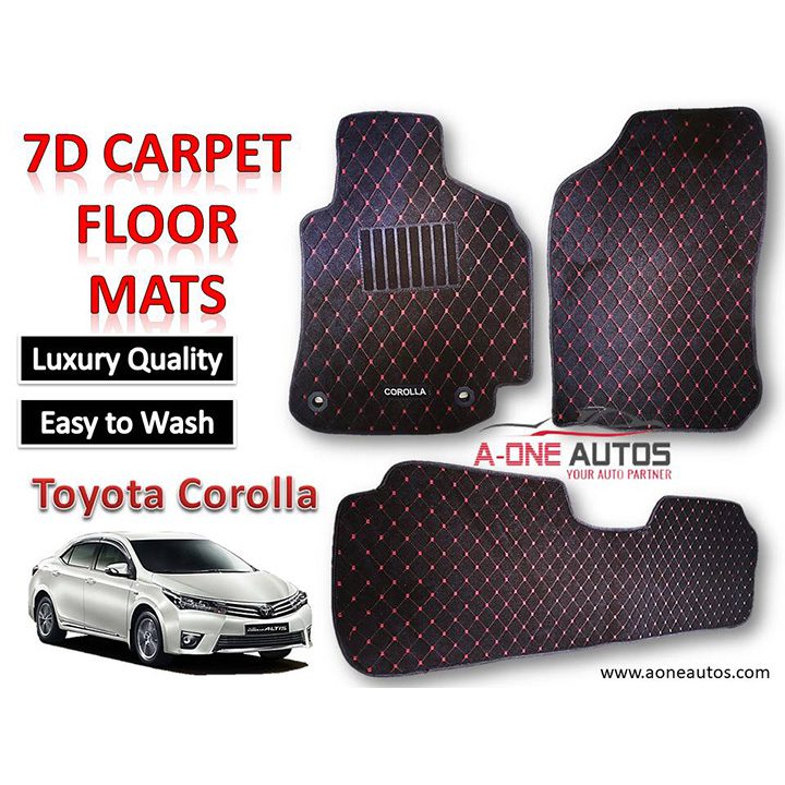 7D Luxury Carpet Floor Mats Corolla 2015