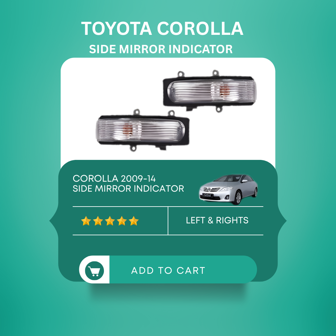 Toyota Corolla 2009–2014 Side Mirror Indicator Light Set (Left & Right)