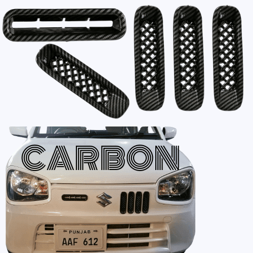 Front Grill Suzuki Alto | Carbon Fiber | Tape Fitting -5pcs view 2