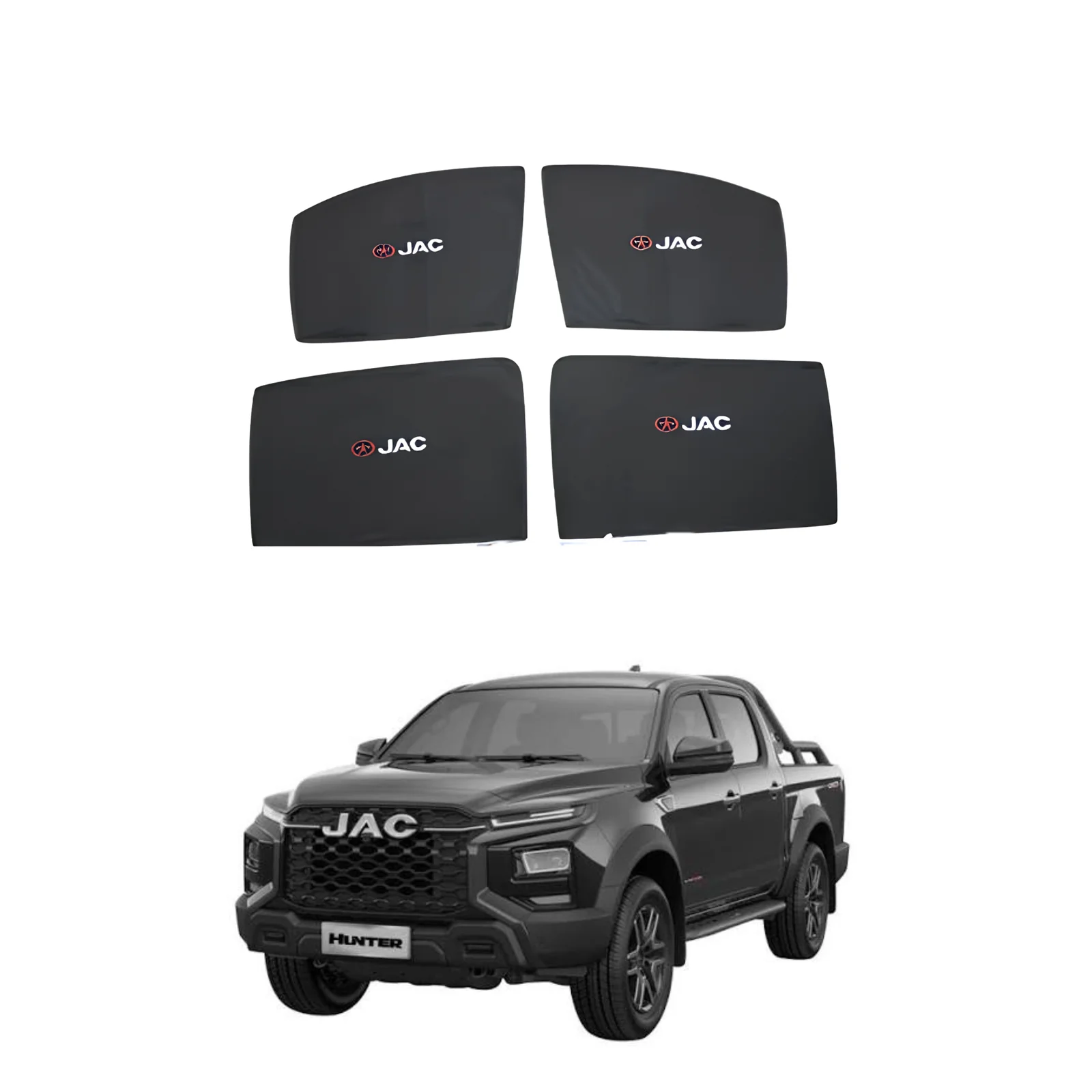 JAC T9 Hunter 2024-2026 Flexible Foldable Window Sun Shades