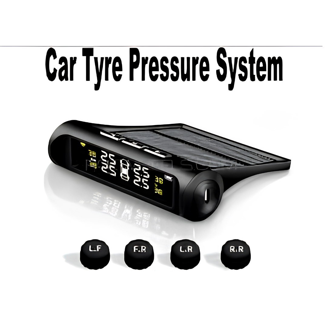 Wireless Car Tyre Pressure Monitor System – Solar Powered TPMS with 4 Sensors view 4