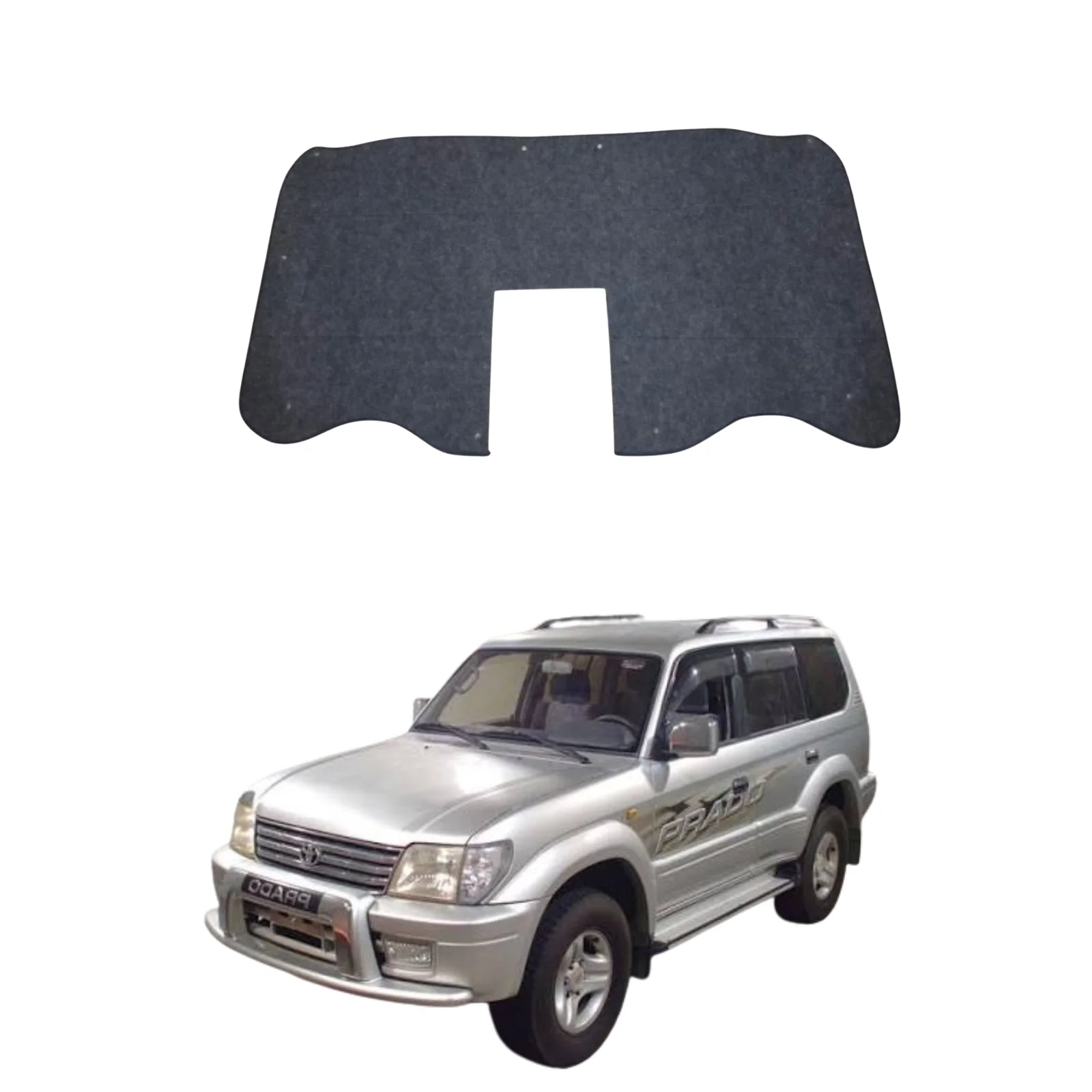 Toyota Prado 1996-2002 ( TURBO ) Bonnet Insulator Namda with Clips – Thickness 5mm