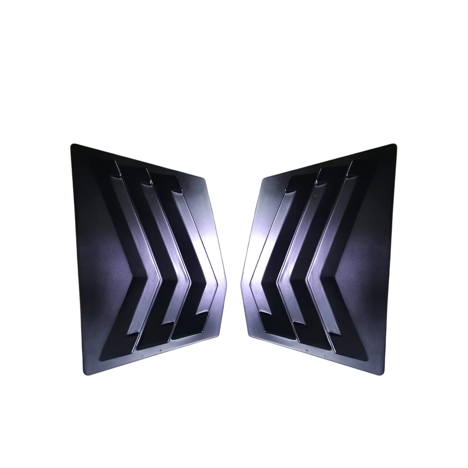 Honda City 2022-2026 ( Mat Black ) Mugen Style Quarter Glass Louvers | ABS Rear Quarter Window Louvers view 2