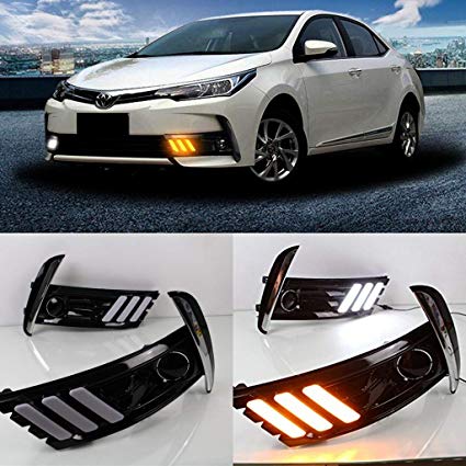 DRL Fog Lamps Covers Mustang Style For Corolla 2017 ~ 2020