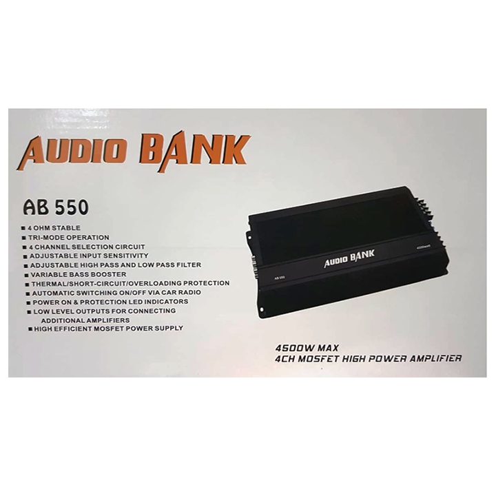 Audio Bank Amplifier AB-550 4Channel Max Power 4500W