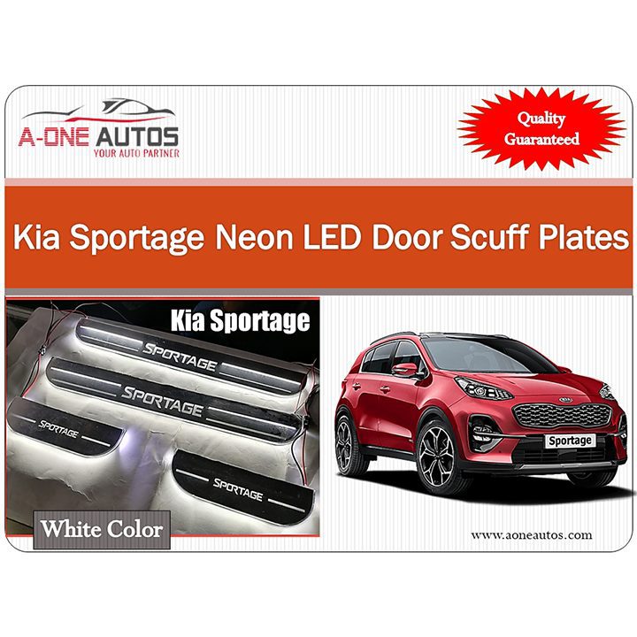 Kia Sportage Neon Door Sill Plates – Mirror Quality