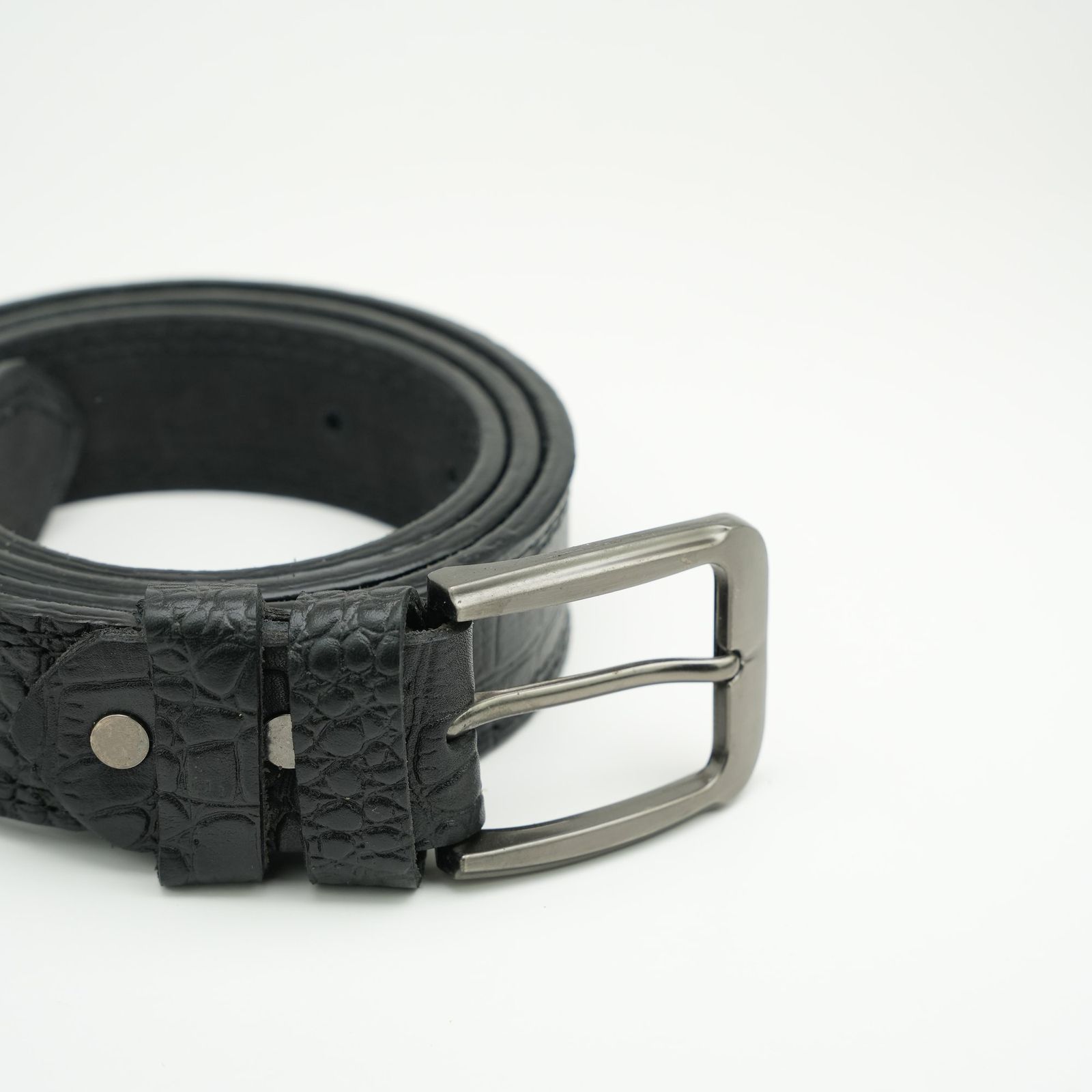 Croc Leather Belt, view 1