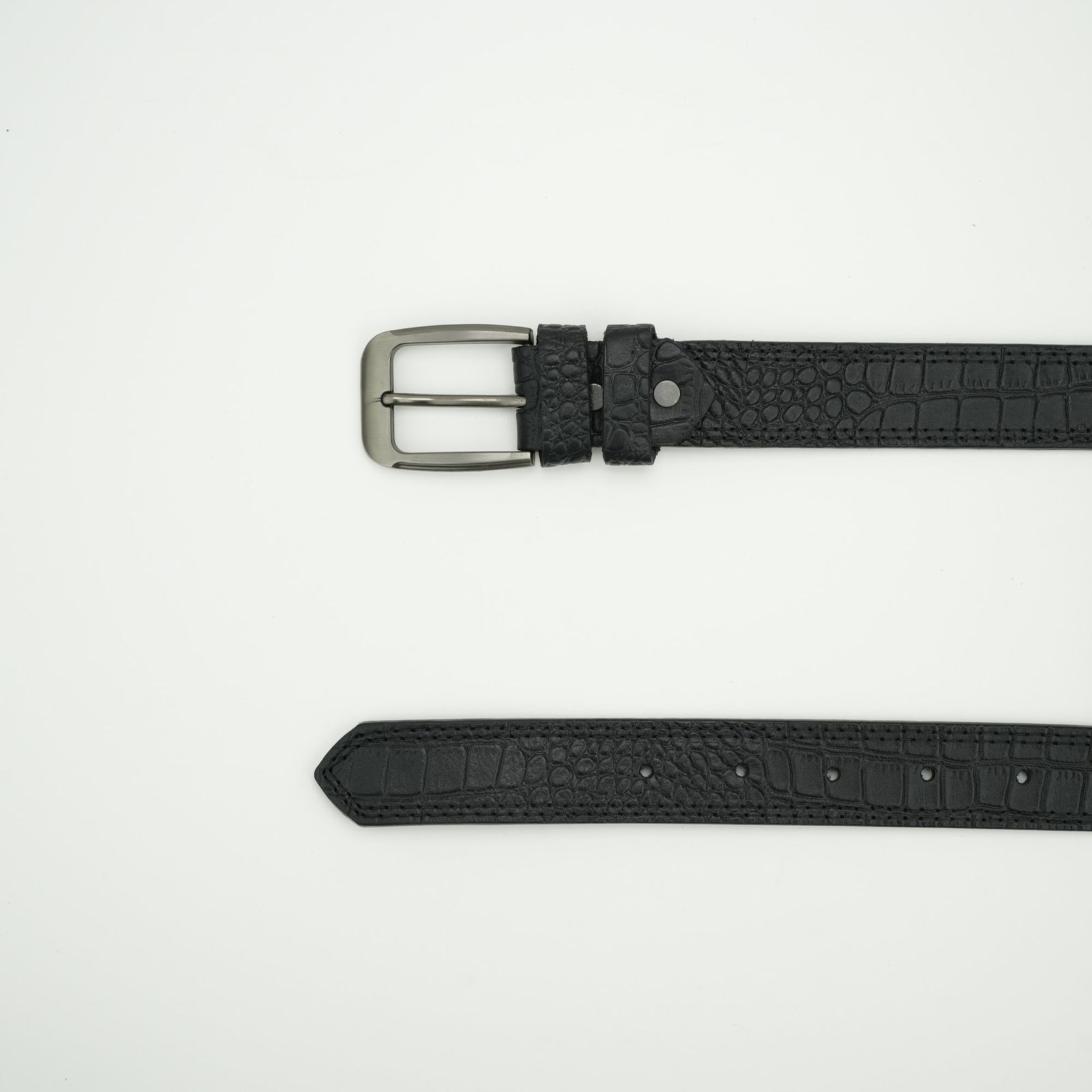 Croc Leather Belt, view 3