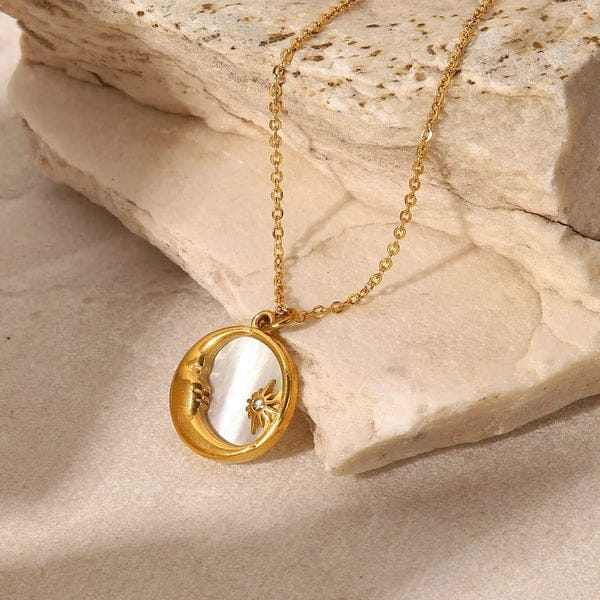 Crescent Moon & Sunburst - Necklace