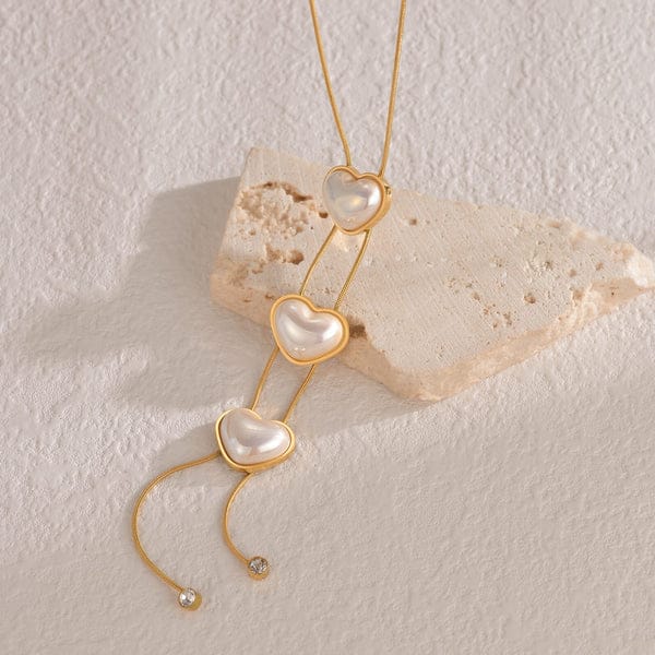 Triple Heart Drop - Necklace - Image 3