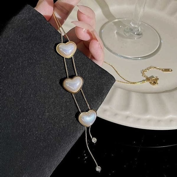 Triple Heart Drop - Necklace - Image 4