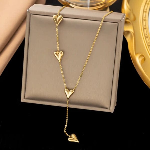 Elegant Heart Hanging - Necklace - Hover