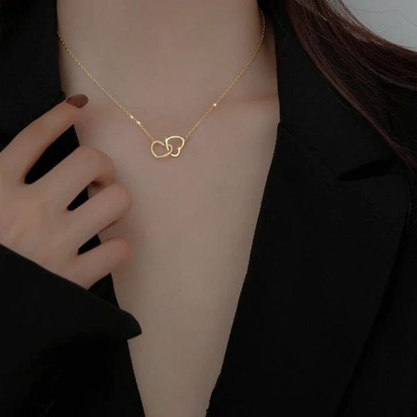 Loving Heart Interlocking Pendant - Necklace - Image 4