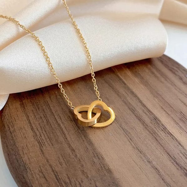 Loving Heart Interlocking Pendant - Necklace - Image 3