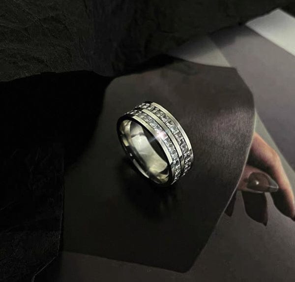 Double Rows Rhinestone - Ring - Hover