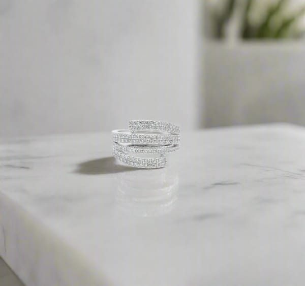 Layered Sterling Silver - Ring - Hover