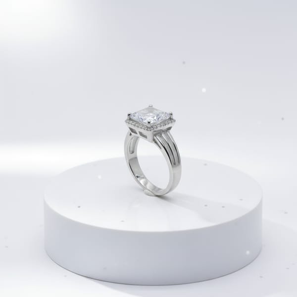 Sizzling Single Stone Silver - Ring