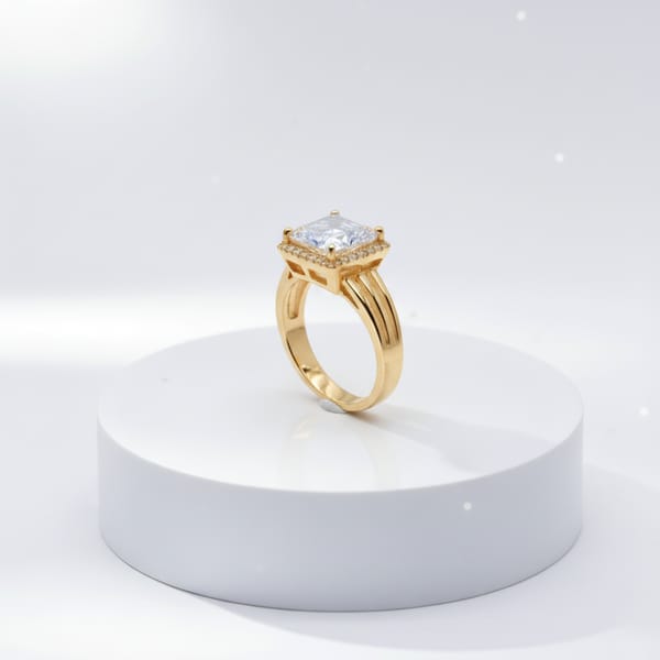 Sizzling Single Stone Gold - Ring