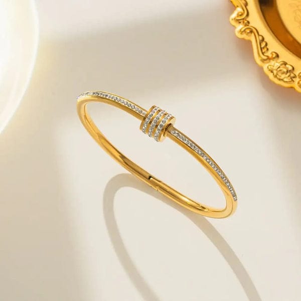 Rhinestone Studded Bangle - Bracelet - Image 3