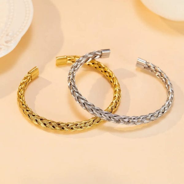Luxurious Woven Cuff - Bracelet - Hover