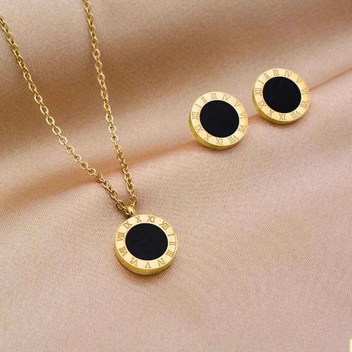 Roman Numeral Pendant - Jewelry Set - Image 3
