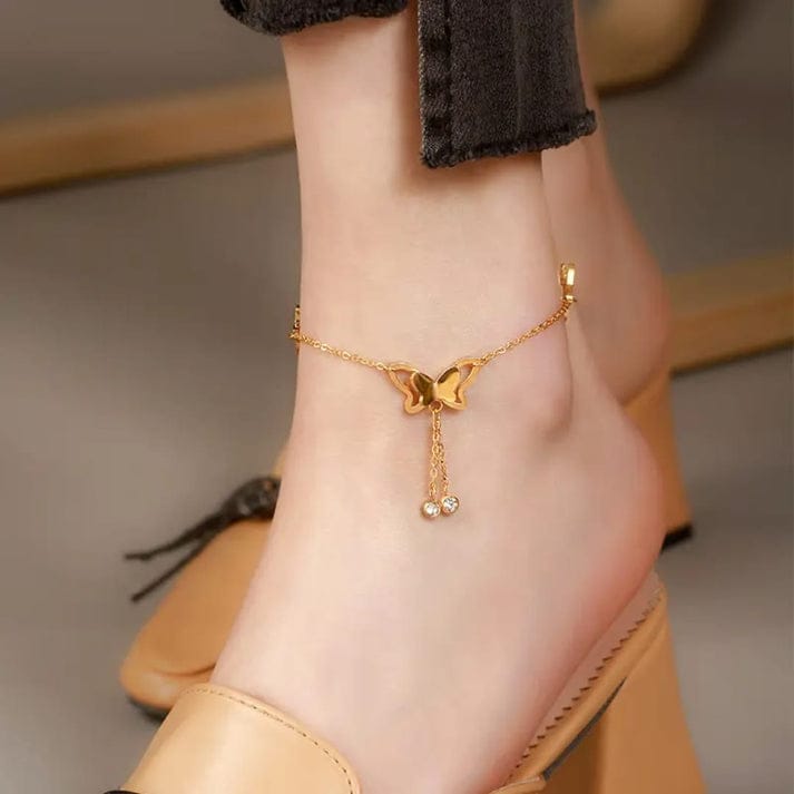 Delicate Butterfly Pendant - Anklets - Image 3