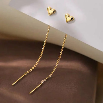 Vintage Heart Threader - Earring - Image 3