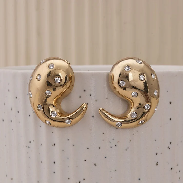 Golden Spark Paisley - Earrings