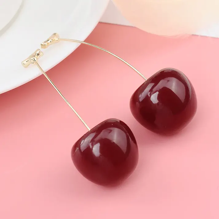 Sterling Cherry Drop - Earrings - Hover
