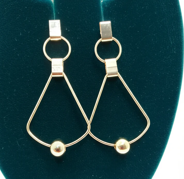 Fancy Gold Dangling - Earrings - Hover