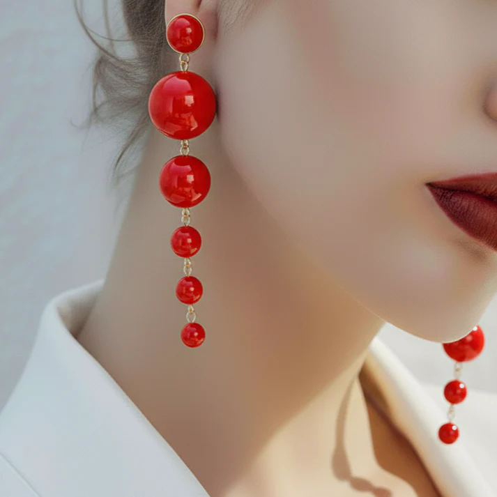 Stunning Long Pearl - Earrings - Hover