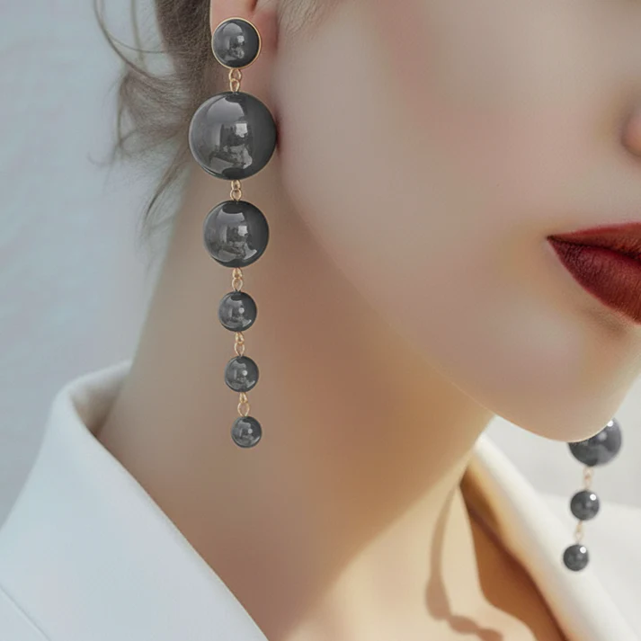 Stunning Long Pearl - Earrings - Image 3