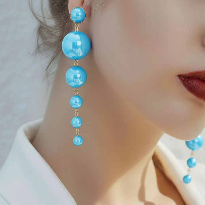 Stunning Long Pearl - Earrings - Image 4