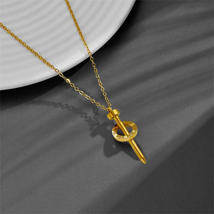 Classic Nail Screw Pendant - Necklace - Hover