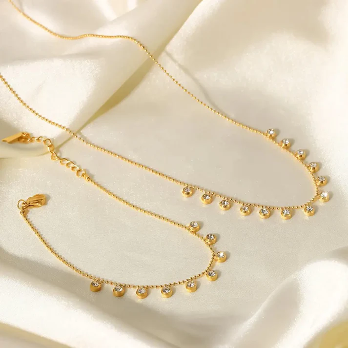 Tassel Round Zircon - Jewelry Set - Image 3