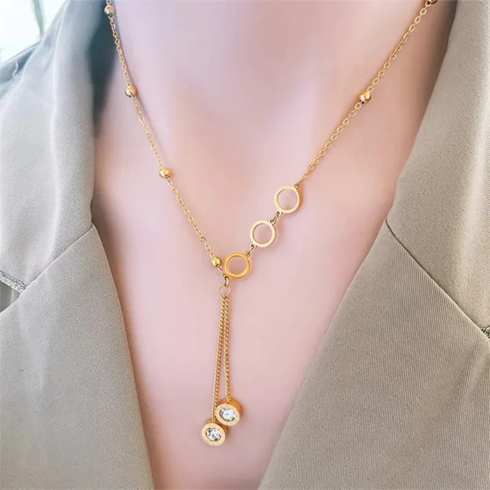 Flower Whale Bear Zircon Pendant - Necklace